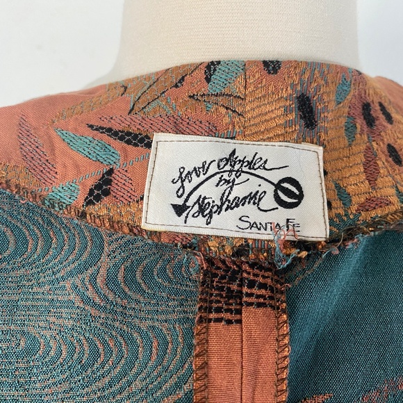 Love Apples by Stephanie Santa Fe Womens Jacket Small Designer Hand Crafted Open - Picture 12 of 13